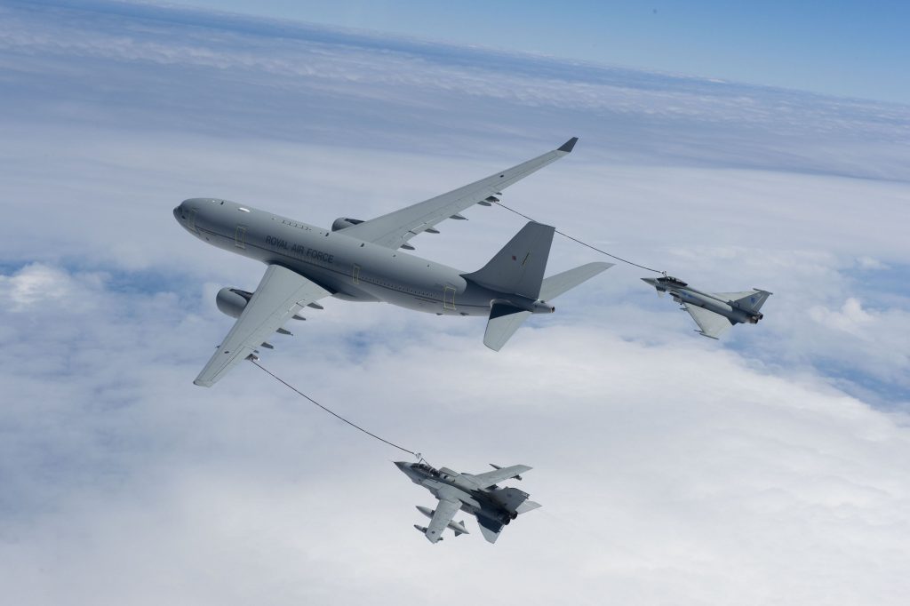 raf voyager a330 air to air refuelling aircraft