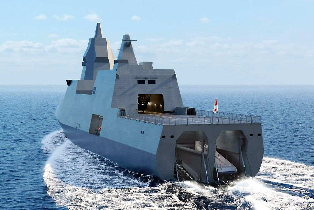 Canadian Surface Combatant model at the Sea Air Space 2023 expo